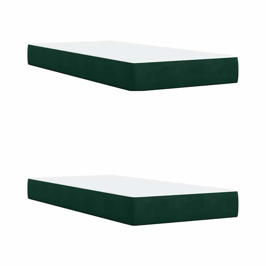 Sommier à lattes de lit et matelas Vert foncé 200x200cm Velours - 6