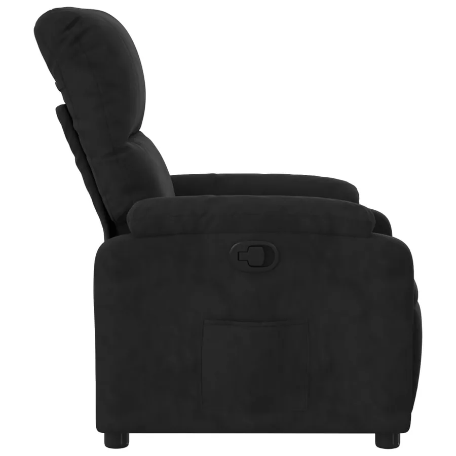 Fauteuil inclinable noir tissu microfibre - 7