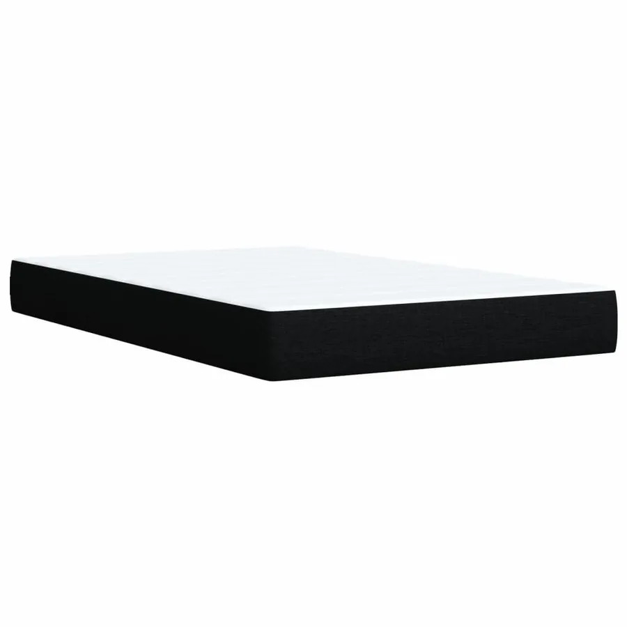 Sommier à lattes de lit avec matelas Noir 120x200 cm Tissu - 11
