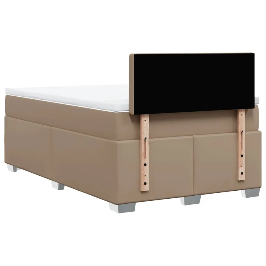 Sommier à lattes de lit matelas cappuccino 120x190cm similicuir - 6