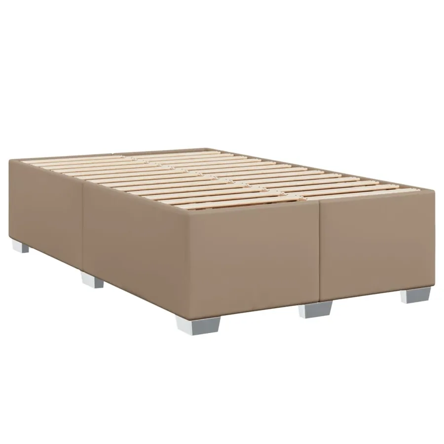 Sommier à lattes de lit matelas cappuccino 120x190cm similicuir - 8