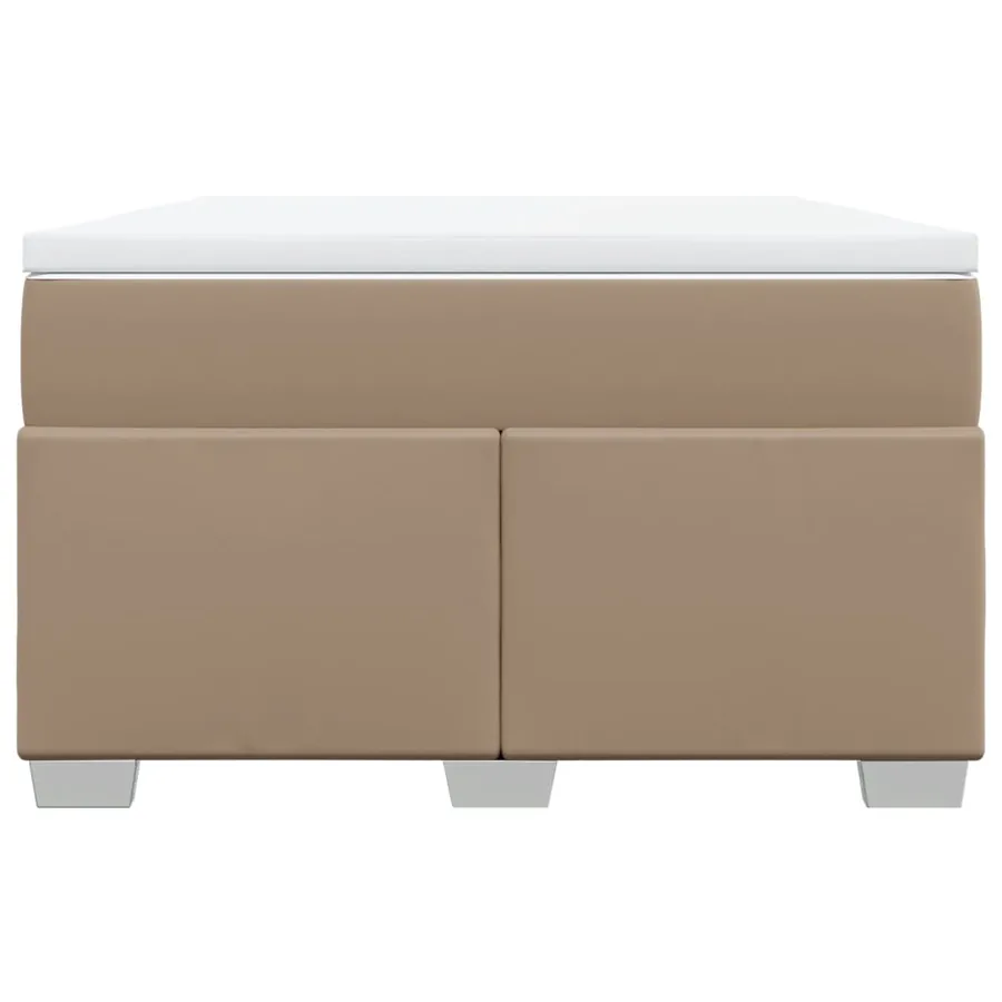 Sommier à lattes de lit matelas cappuccino 120x190cm similicuir - 4