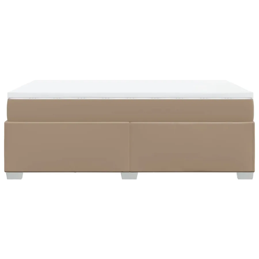 Sommier à lattes de lit matelas cappuccino 120x190cm similicuir - 8