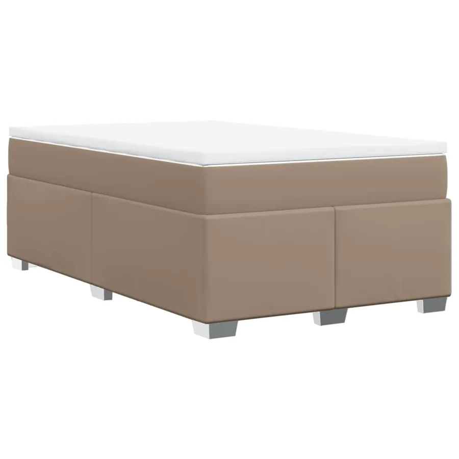 Sommier à lattes de lit matelas cappuccino 120x190cm similicuir - 9