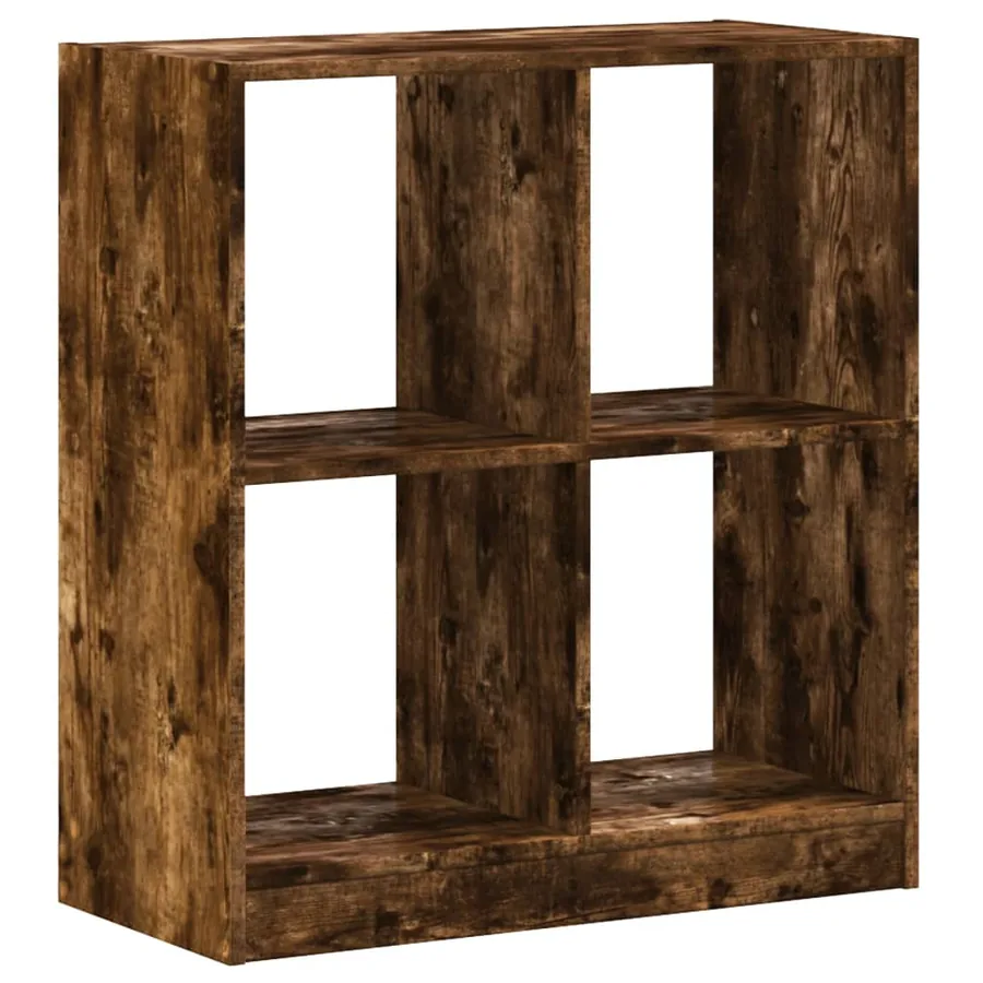 Bibliothèque chêne fumé 68,5x32x75 cm bois d'ingénierie - 6