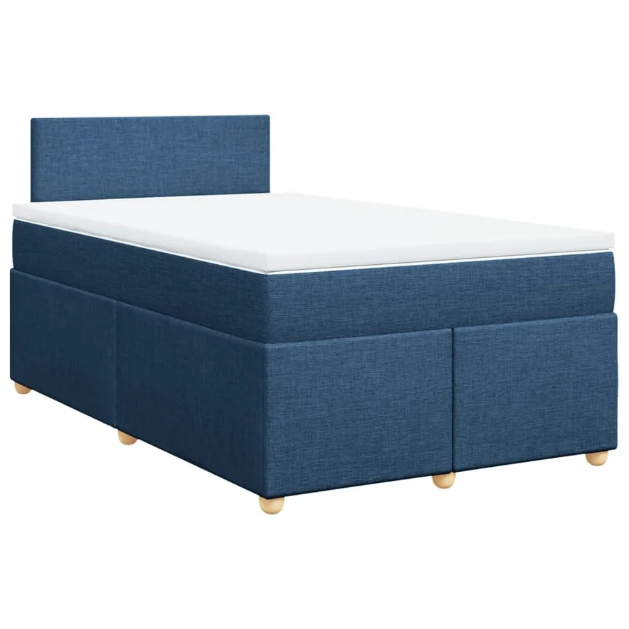 Sommier à lattes de lit avec matelas Bleu 120x200 cm Tissu - 3