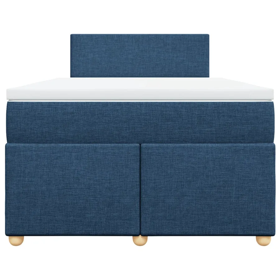 Sommier à lattes de lit avec matelas Bleu 120x200 cm Tissu - 6