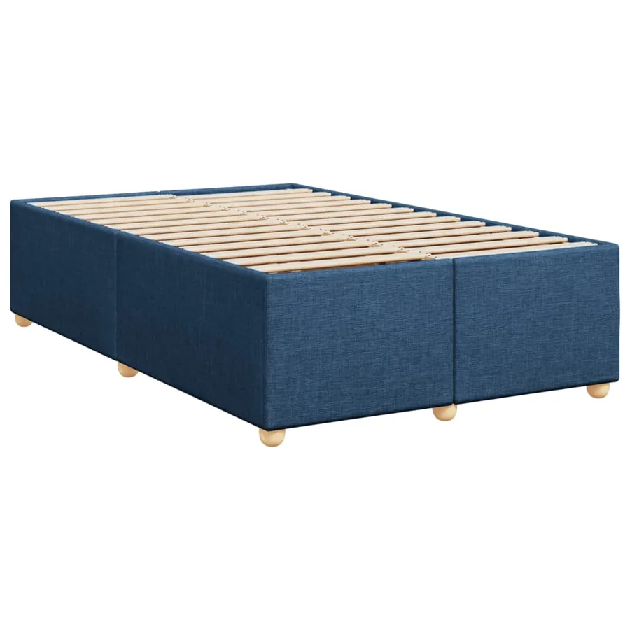Sommier à lattes de lit avec matelas Bleu 120x200 cm Tissu - 9