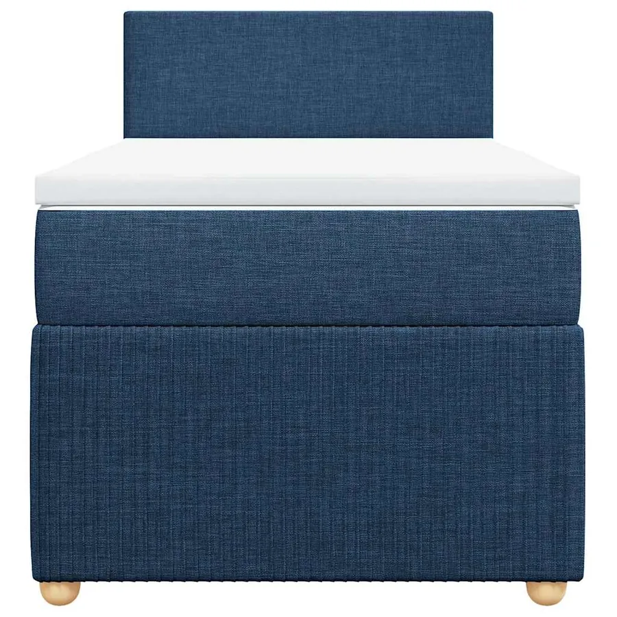 Sommier à lattes de lit avec matelas Bleu 90x190 cm Tissu - 6