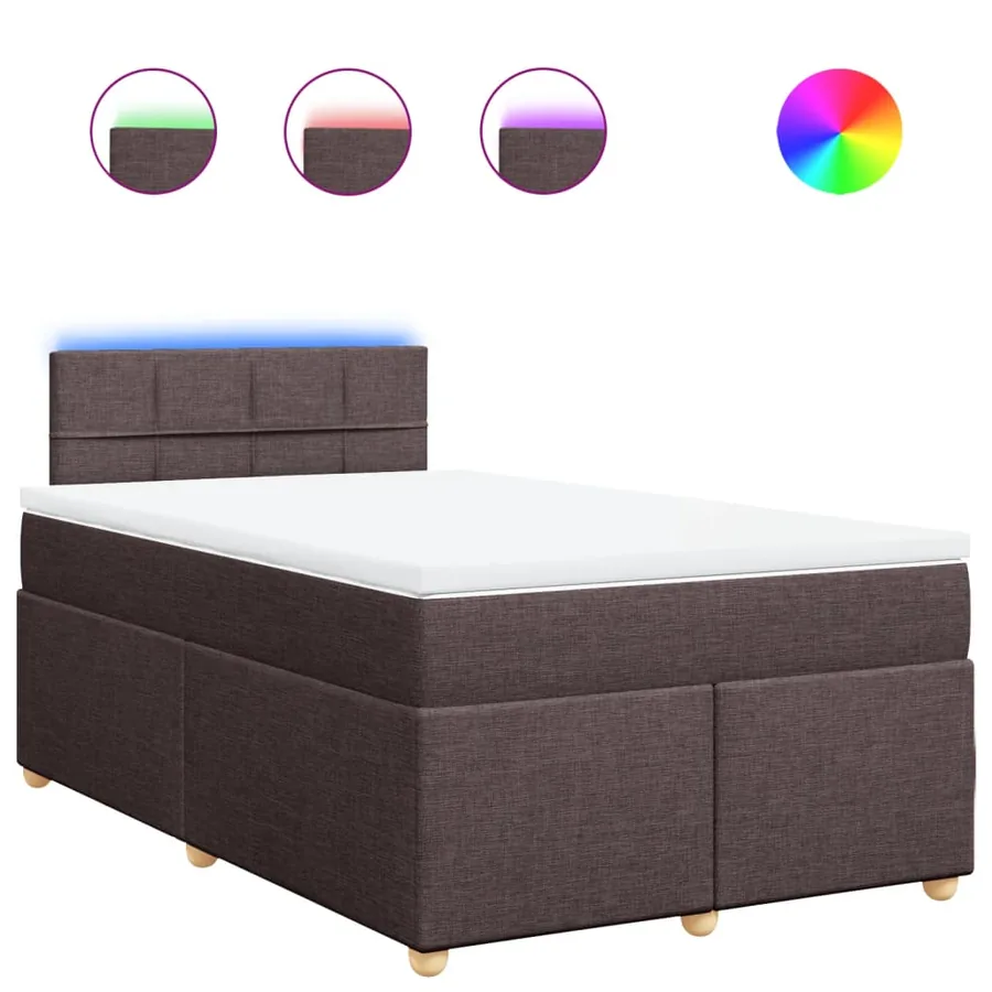 Sommier à lattes de lit avec matelas Marron foncé 120x200 cm - 2