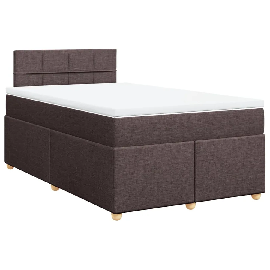 Sommier à lattes de lit avec matelas Marron foncé 120x200 cm - 3
