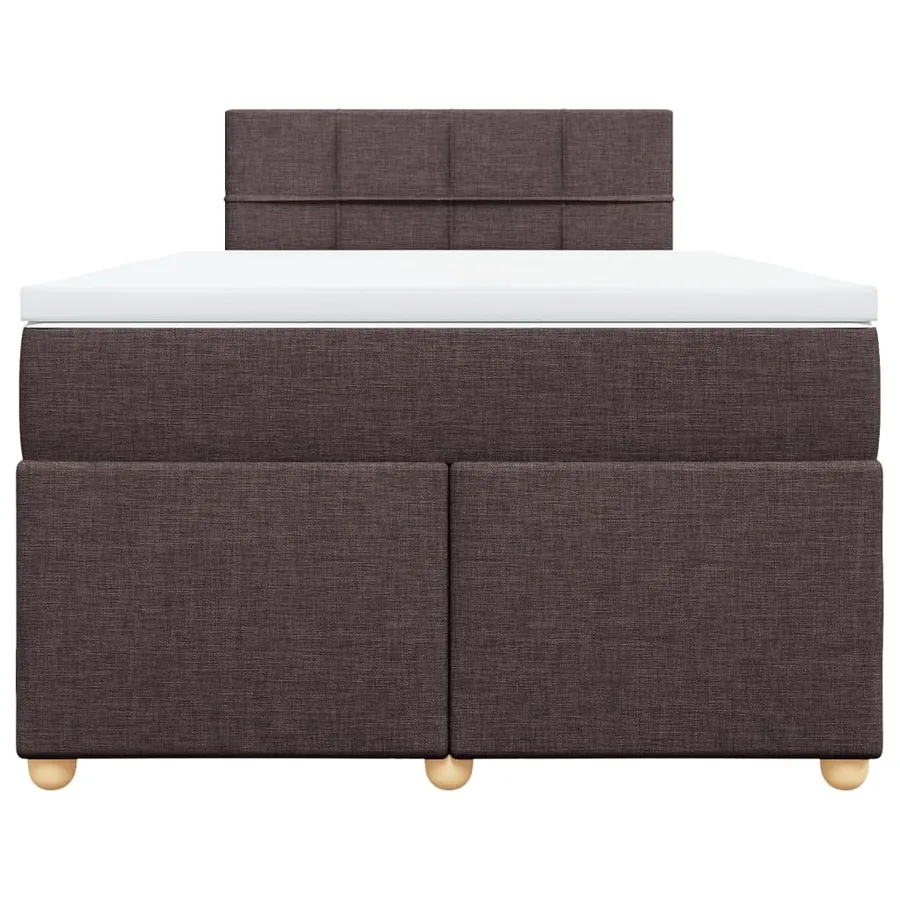 Sommier à lattes de lit avec matelas Marron foncé 120x200 cm - 6