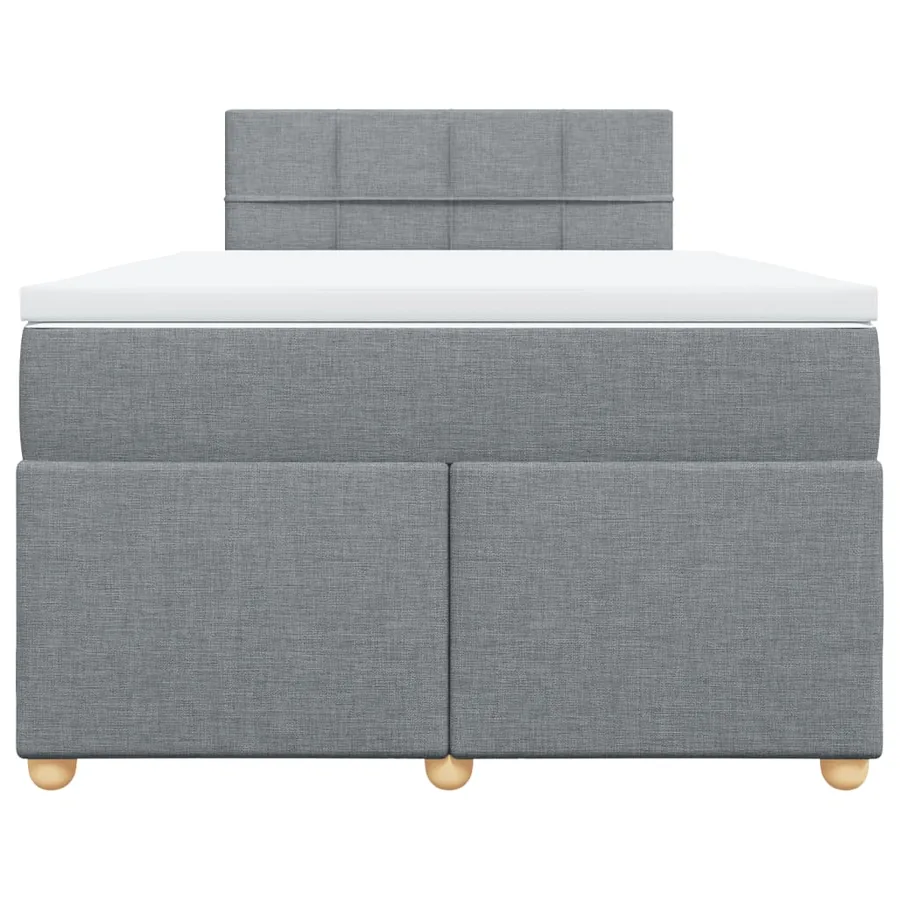Sommier à lattes de lit avec matelas Gris clair 120x200cm Tissu - 4