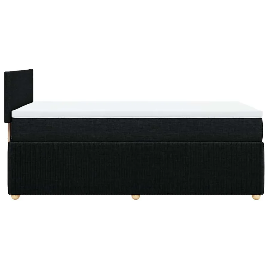 Sommier à lattes de lit avec matelas Noir 90x190 cm Tissu - 5