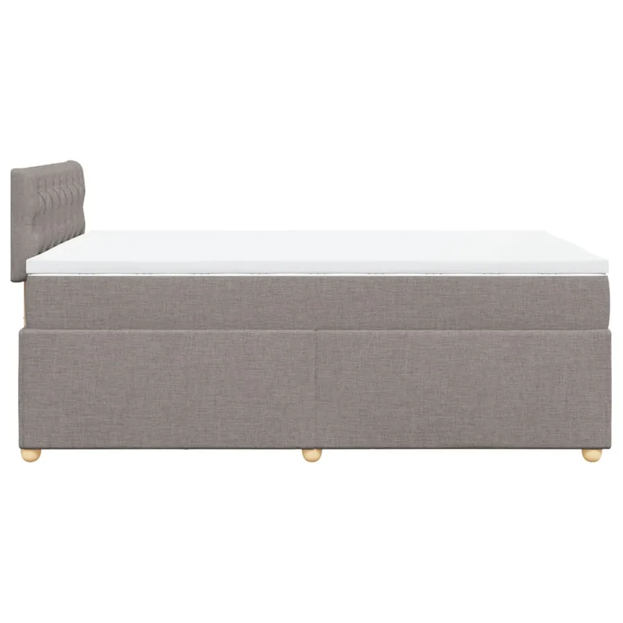 Sommier à lattes de lit avec matelas Taupe 120x200 cm Tissu - 5