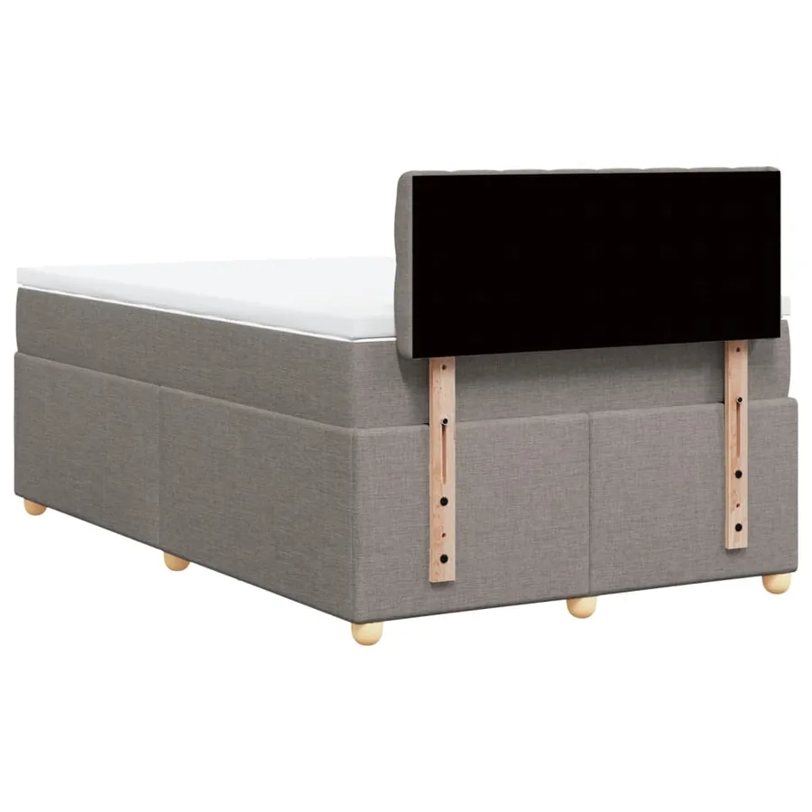 Sommier à lattes de lit avec matelas Taupe 120x200 cm Tissu - 6