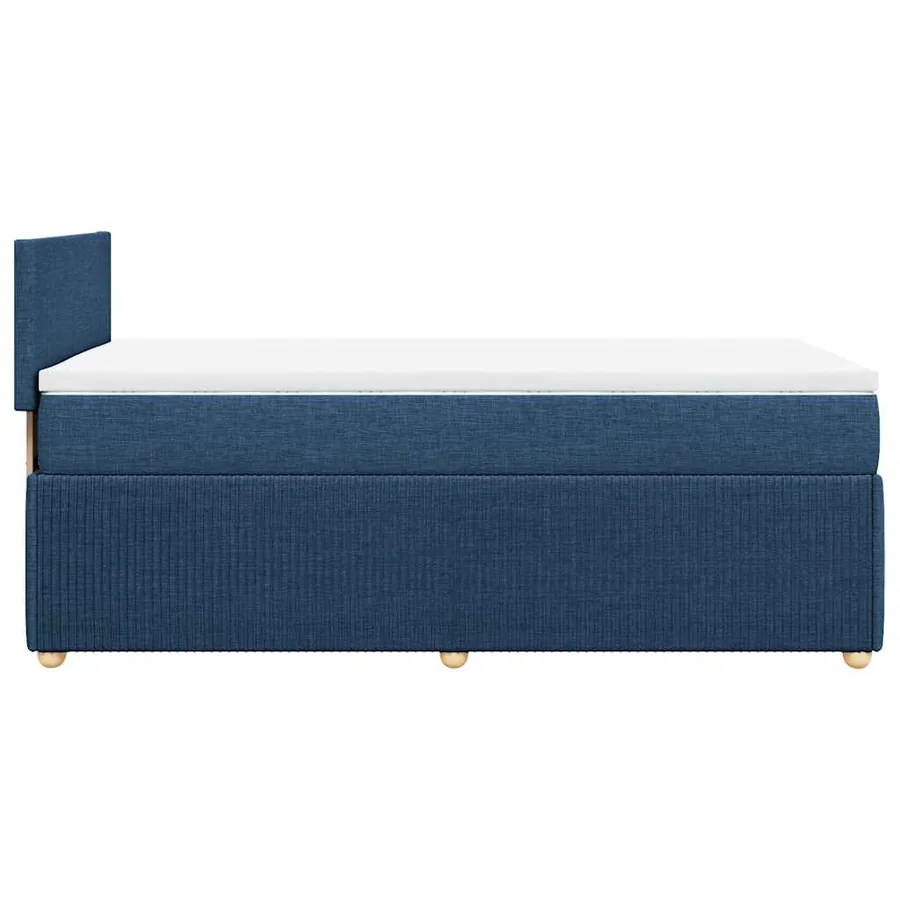 Sommier à lattes de lit avec matelas Bleu 90x190 cm Tissu - 5