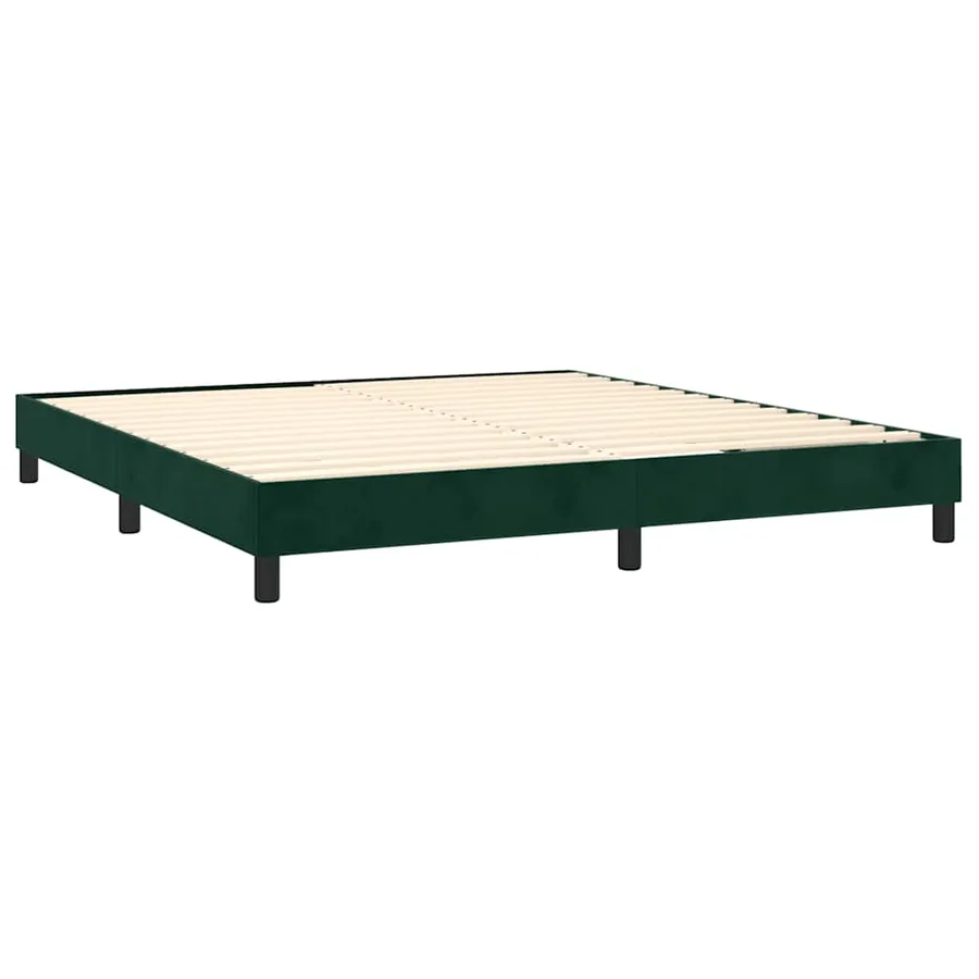 Sommier à lattes de lit avec matelas LED Vert foncé 180x200 cm - 5
