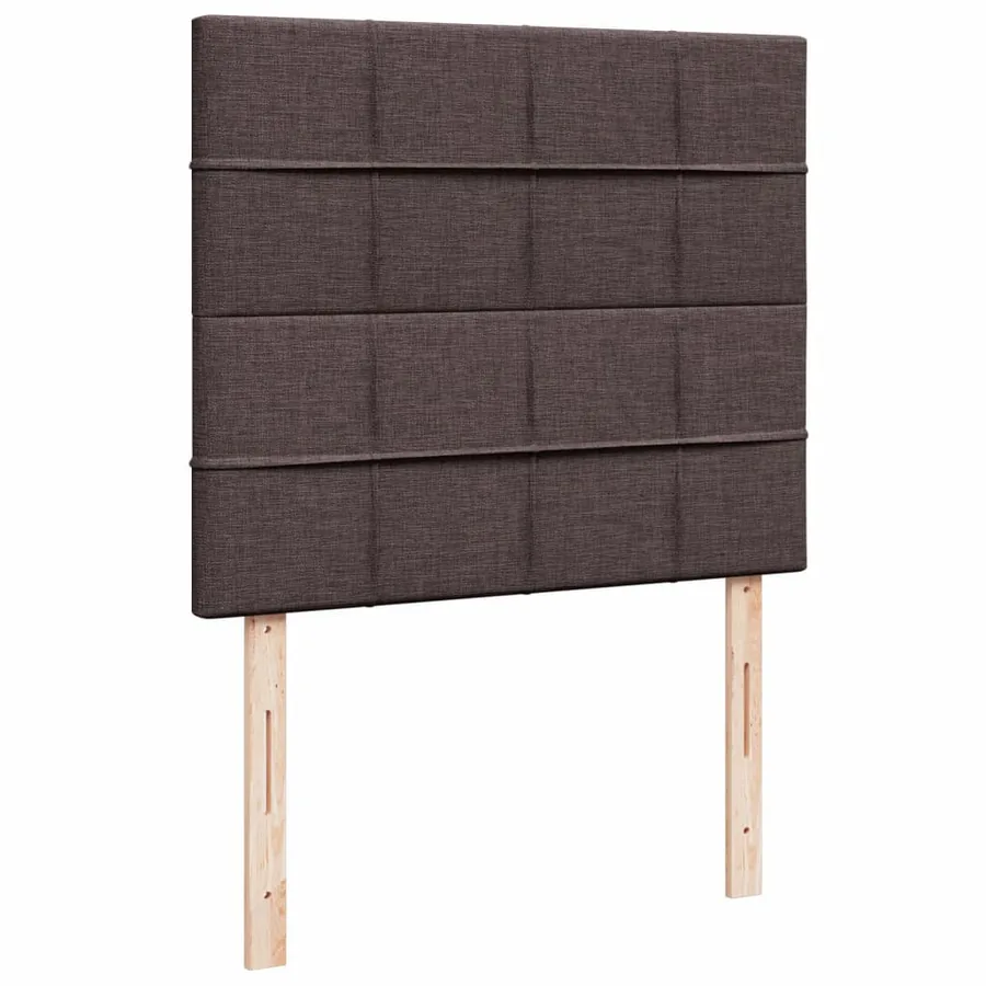 Sommier à lattes de lit et matelas marron foncé 120x190cm tissu - 7