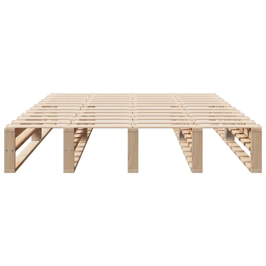 Cadre de lit sans matelas 120x190 cm bois de pin massif - 4