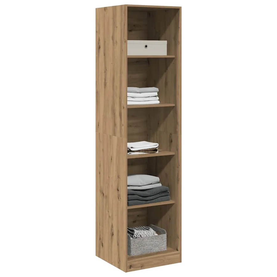Garde-robe chêne artisanal 50x50x200 cm bois d'ingénierie - 3