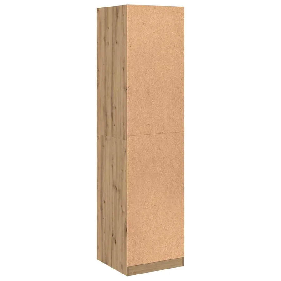 Garde-robe chêne artisanal 50x50x200 cm bois d'ingénierie - 6