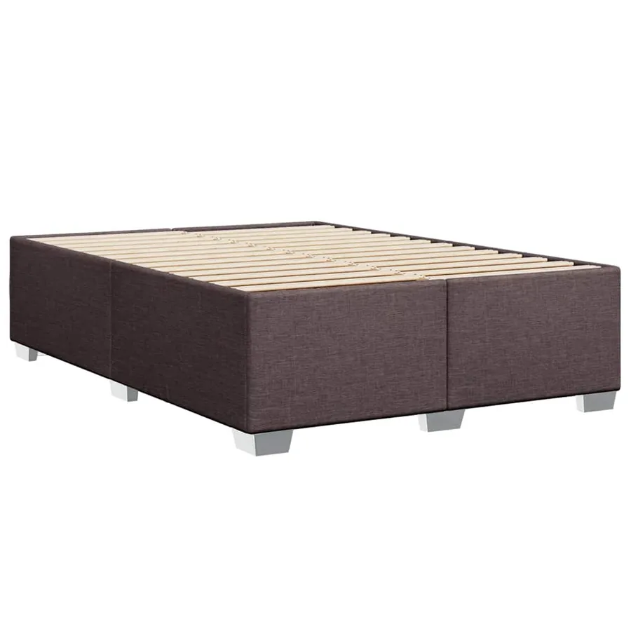 Sommier à lattes de lit avec matelas Marron foncé 140x190 cm - 8
