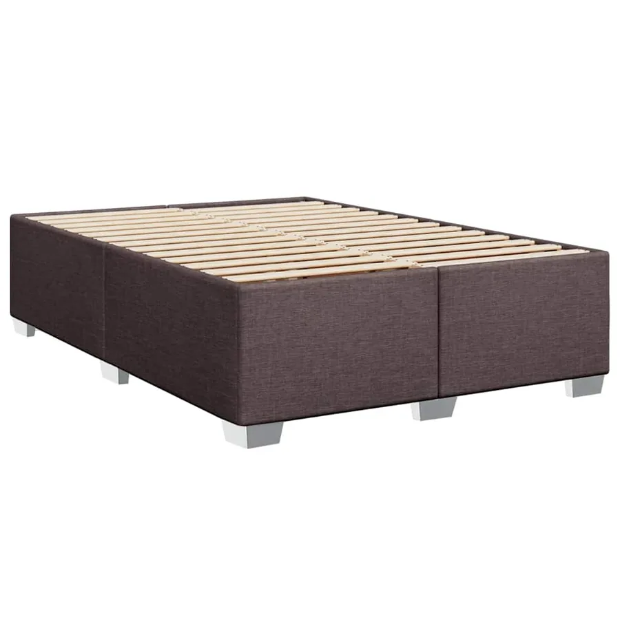 Sommier à lattes de lit avec matelas Marron foncé 140x190 cm - 5