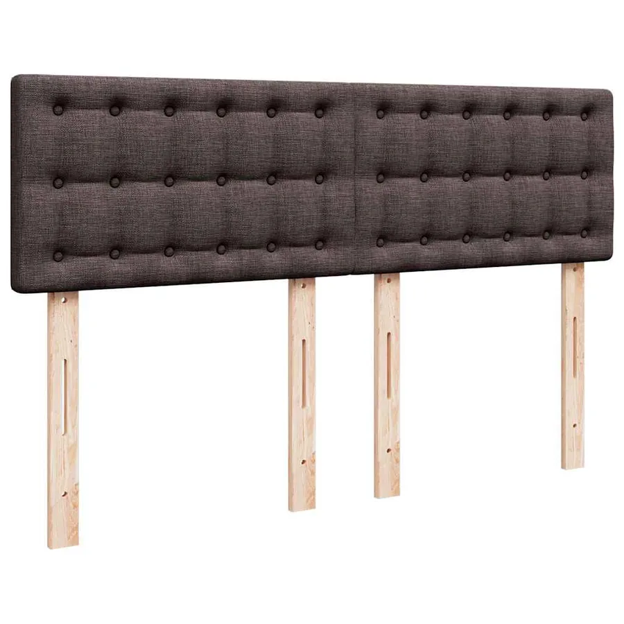 Sommier à lattes de lit avec matelas Marron foncé 140x190 cm - 8
