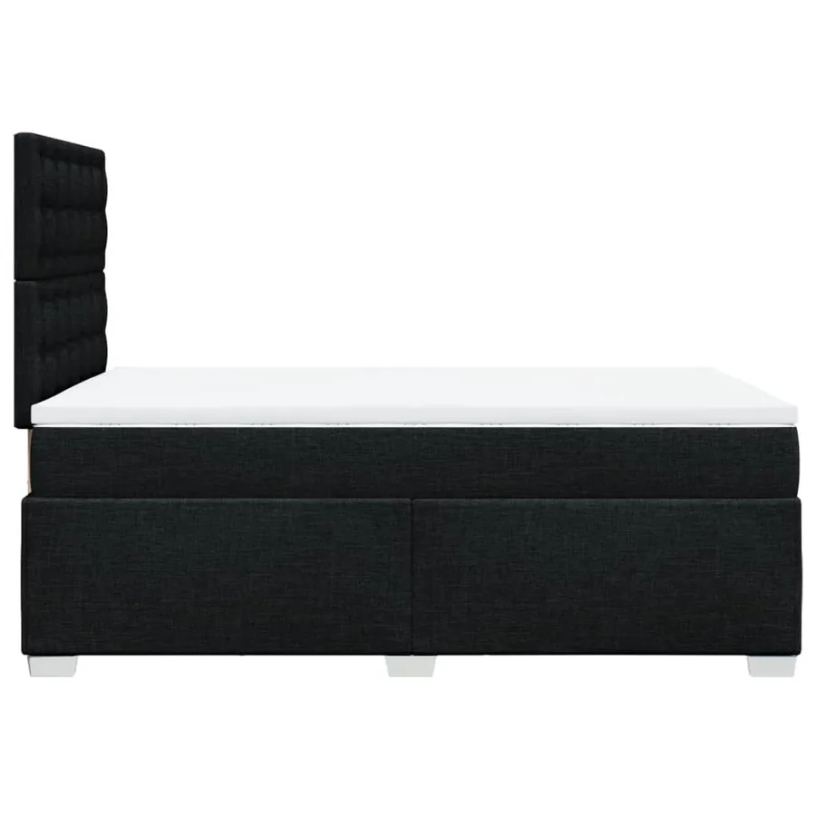 Sommier à lattes de lit avec matelas Noir 120x200 cm Tissu - 9