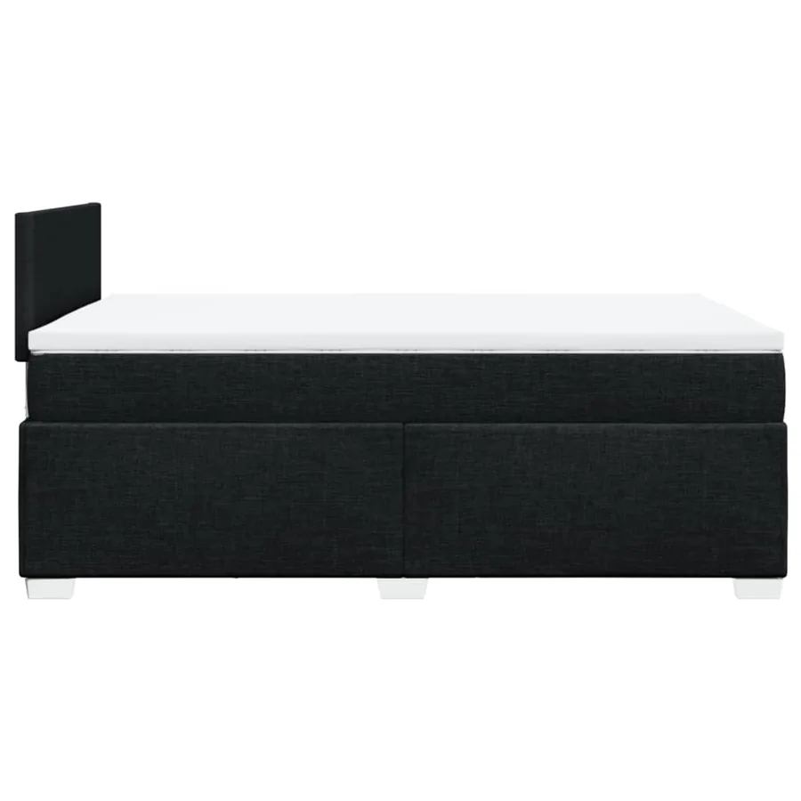 Sommier à lattes de lit avec matelas Noir 120x200 cm Tissu - 11