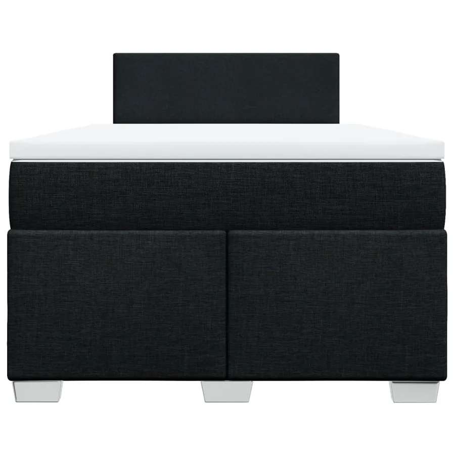 Sommier à lattes de lit avec matelas Noir 120x200 cm Tissu - 6