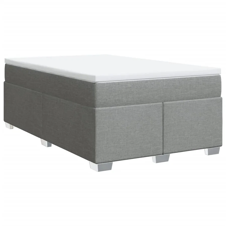 Sommier à lattes de lit avec matelas Gris clair 120x200cm Tissu - 2