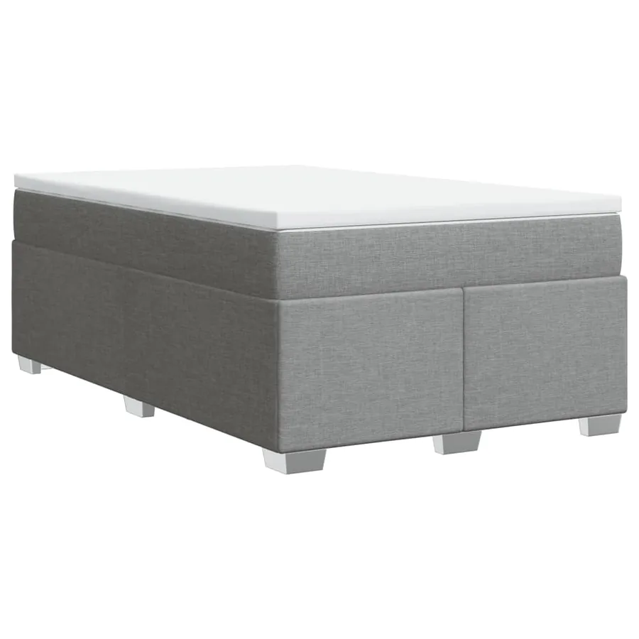Sommier à lattes de lit avec matelas Gris clair 120x200cm Tissu - 9