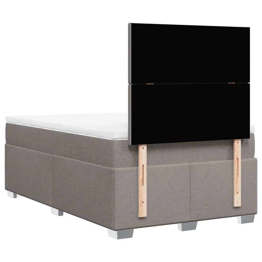 Sommier à lattes de lit avec matelas Taupe 120x200 cm Tissu - 10