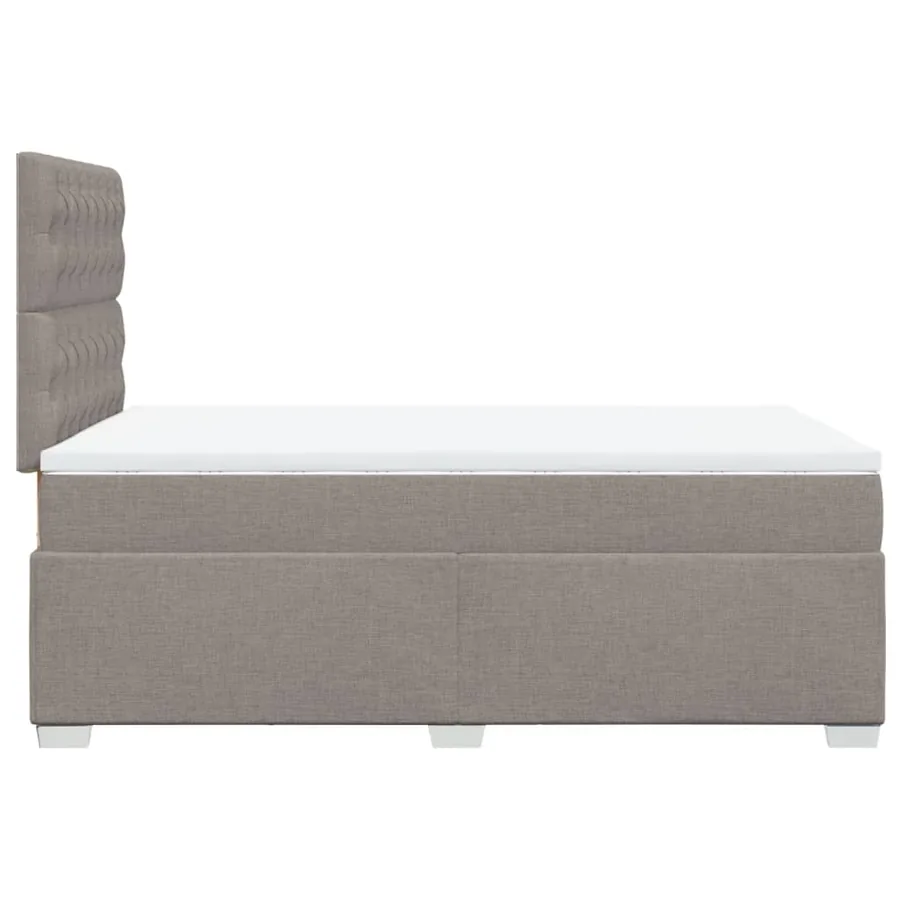 Sommier à lattes de lit avec matelas Taupe 120x200 cm Tissu - 11