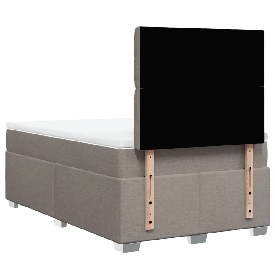 Sommier à lattes de lit avec matelas Taupe 120x200 cm Tissu - 12