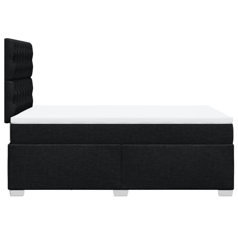 Sommier à lattes de lit avec matelas Noir 120x200 cm Tissu - 11