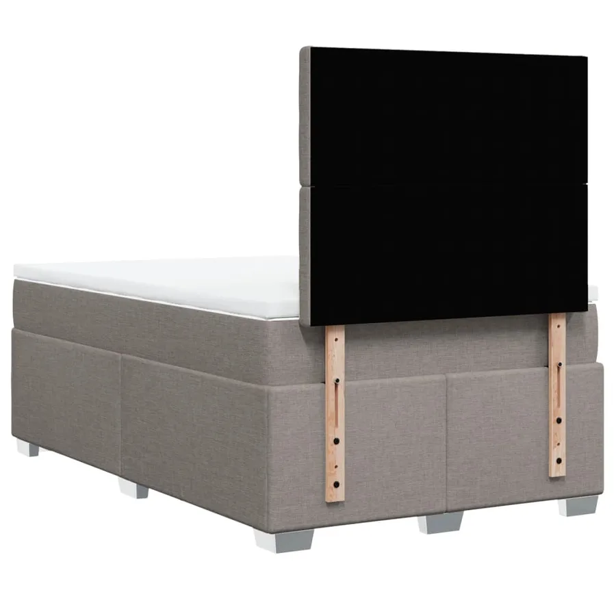 Sommier à lattes de lit avec matelas Taupe 120x200 cm Tissu - 10