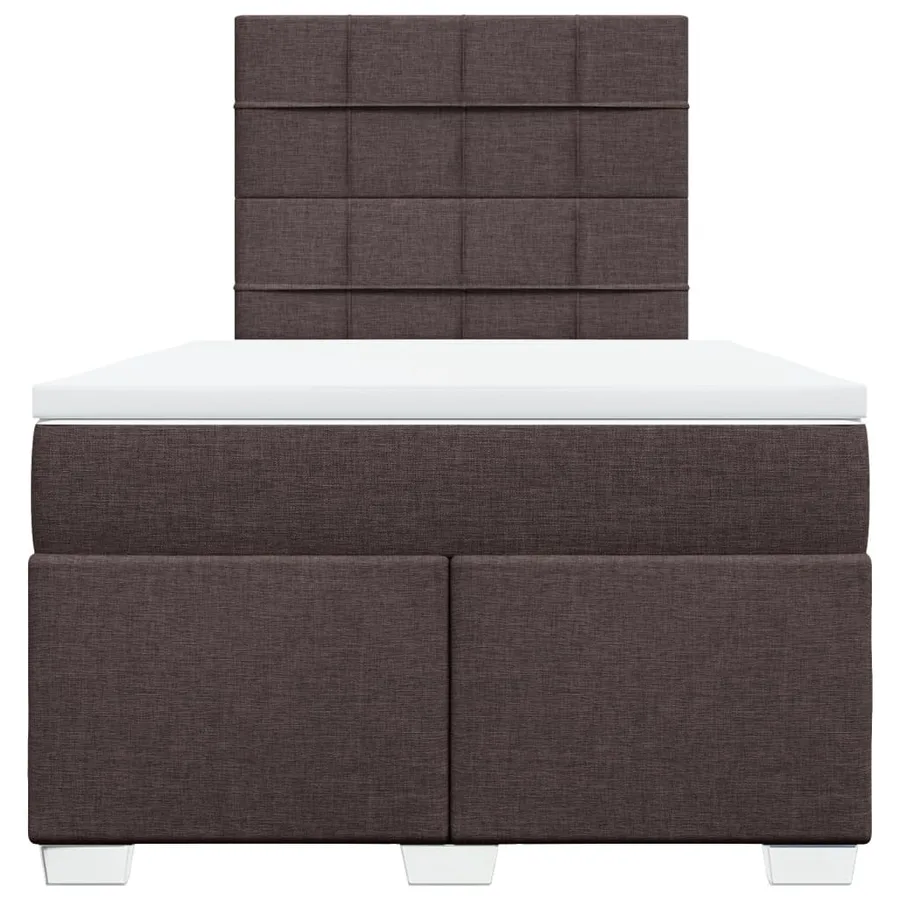 Sommier à lattes de lit avec matelas Marron foncé 120x200 cm - 4
