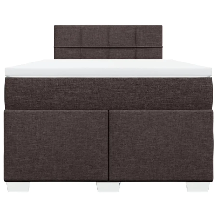 Sommier à lattes de lit avec matelas Marron foncé 120x200 cm - 4
