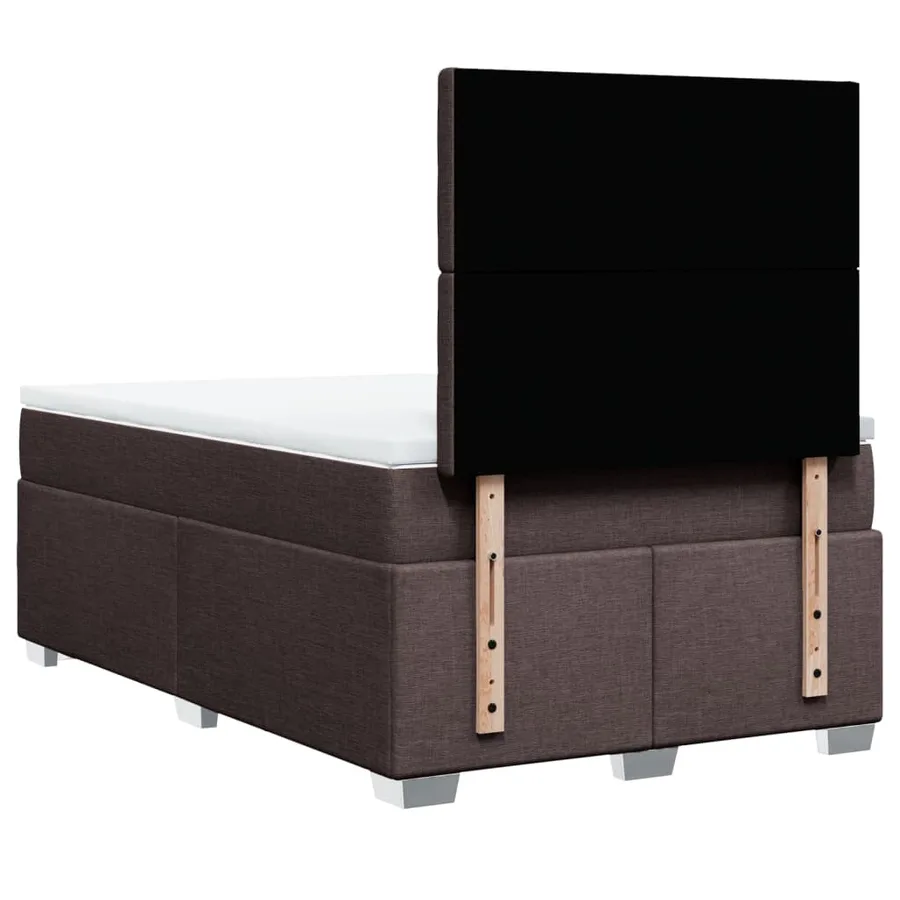 Sommier à lattes de lit avec matelas Marron foncé 120x200 cm - 12
