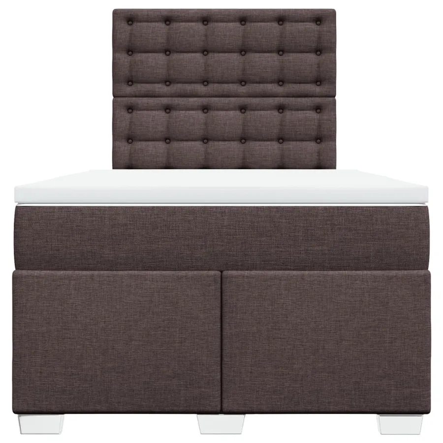Sommier à lattes de lit avec matelas Marron foncé 120x200 cm - 6