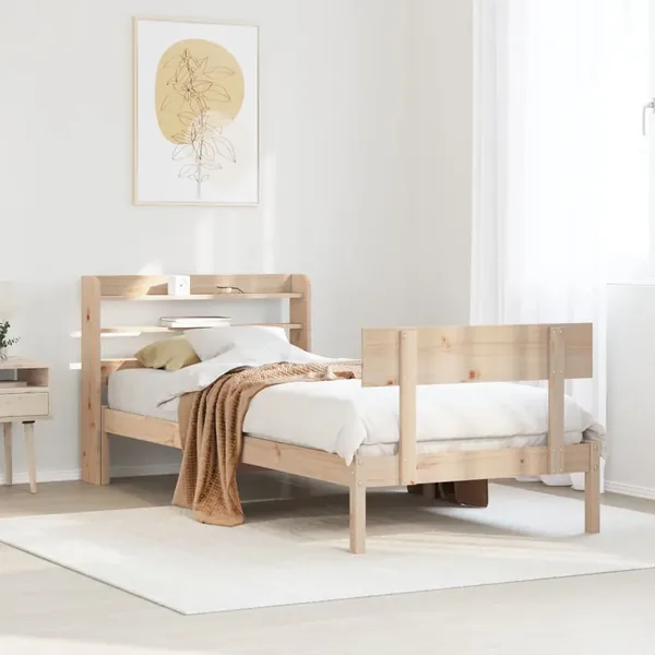 Cadre de lit sans matelas 90x200 cm bois de pin massif