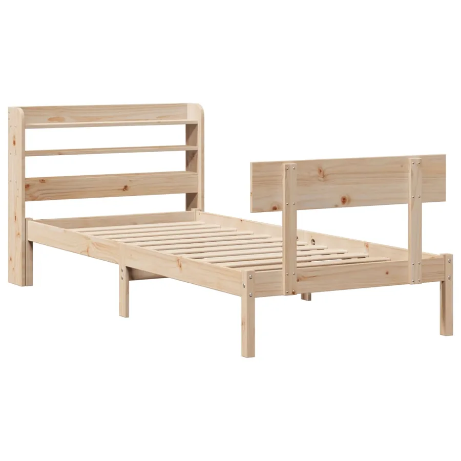 Cadre de lit sans matelas 90x200 cm bois de pin massif - 3