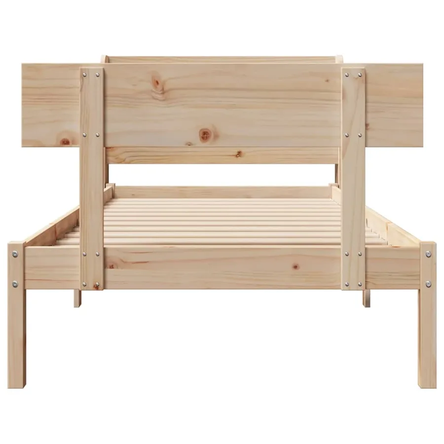 Cadre de lit sans matelas 90x200 cm bois de pin massif - 4