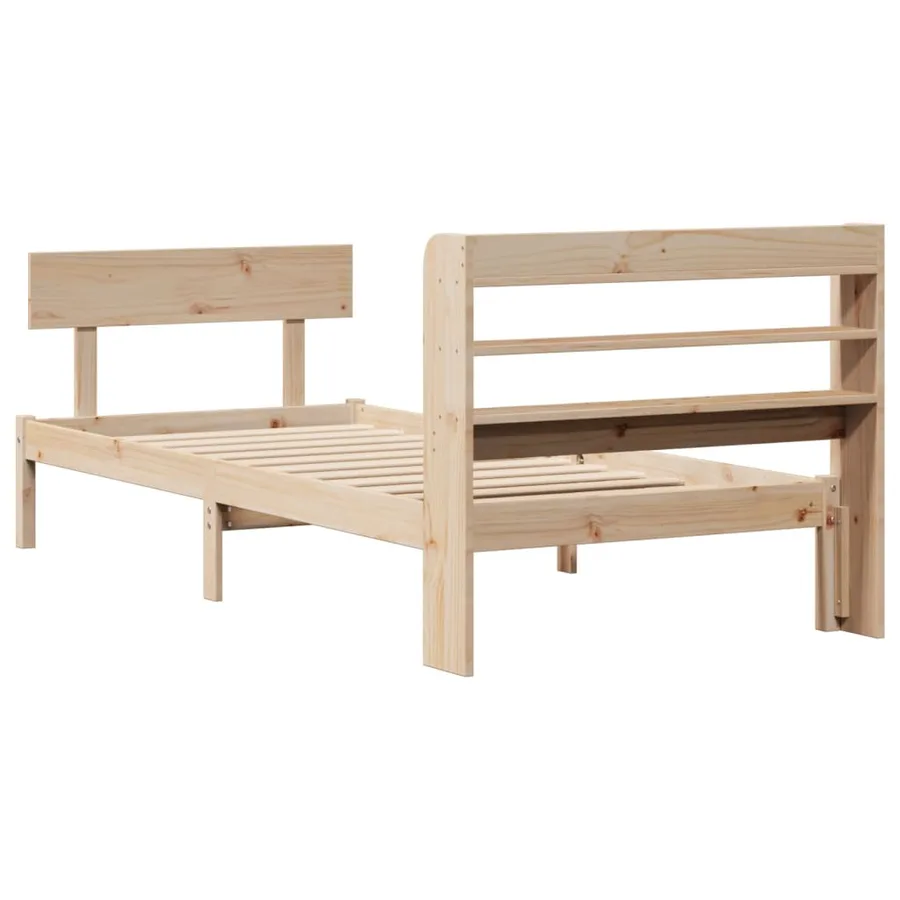 Cadre de lit sans matelas 90x200 cm bois de pin massif - 6