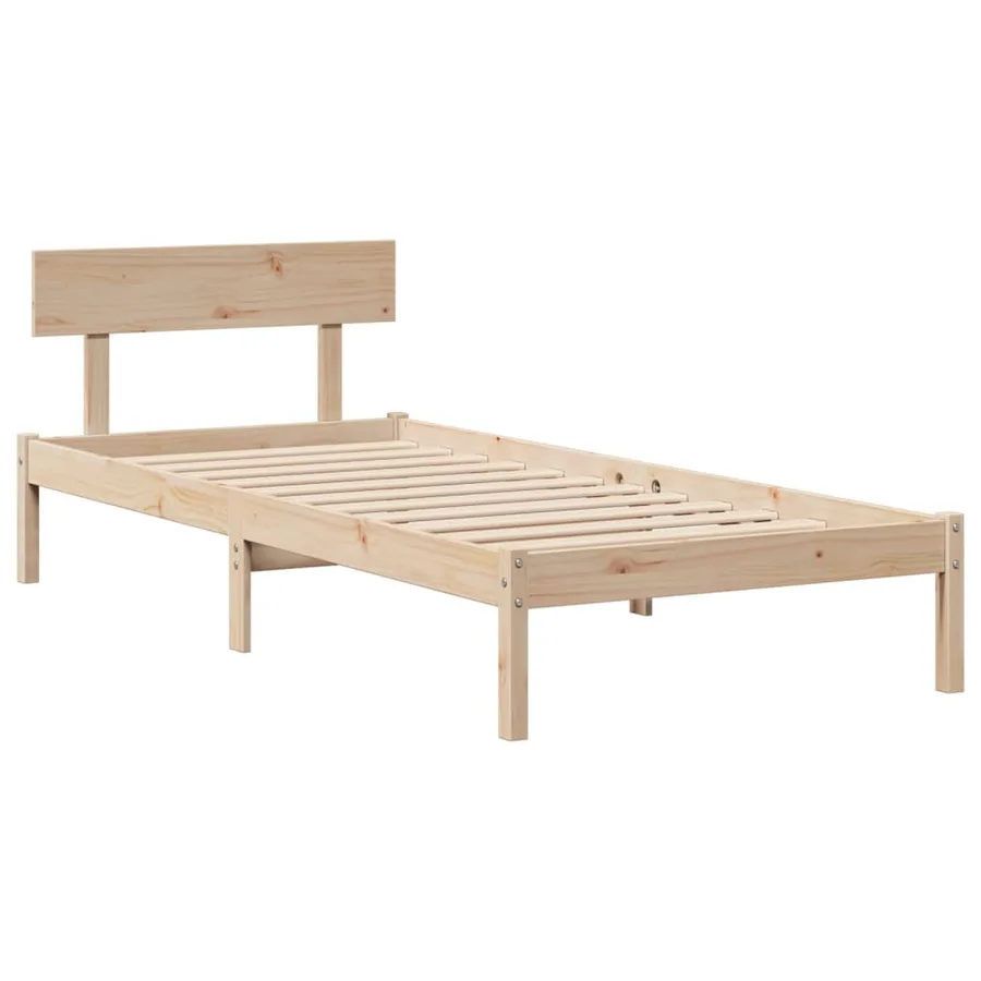 Cadre de lit sans matelas 90x200 cm bois de pin massif - 7