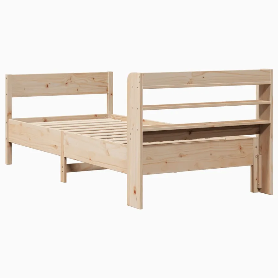 Cadre de lit sans matelas 90x190 cm bois de pin massif - 6