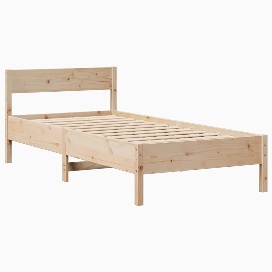 Cadre de lit sans matelas 90x190 cm bois de pin massif - 7